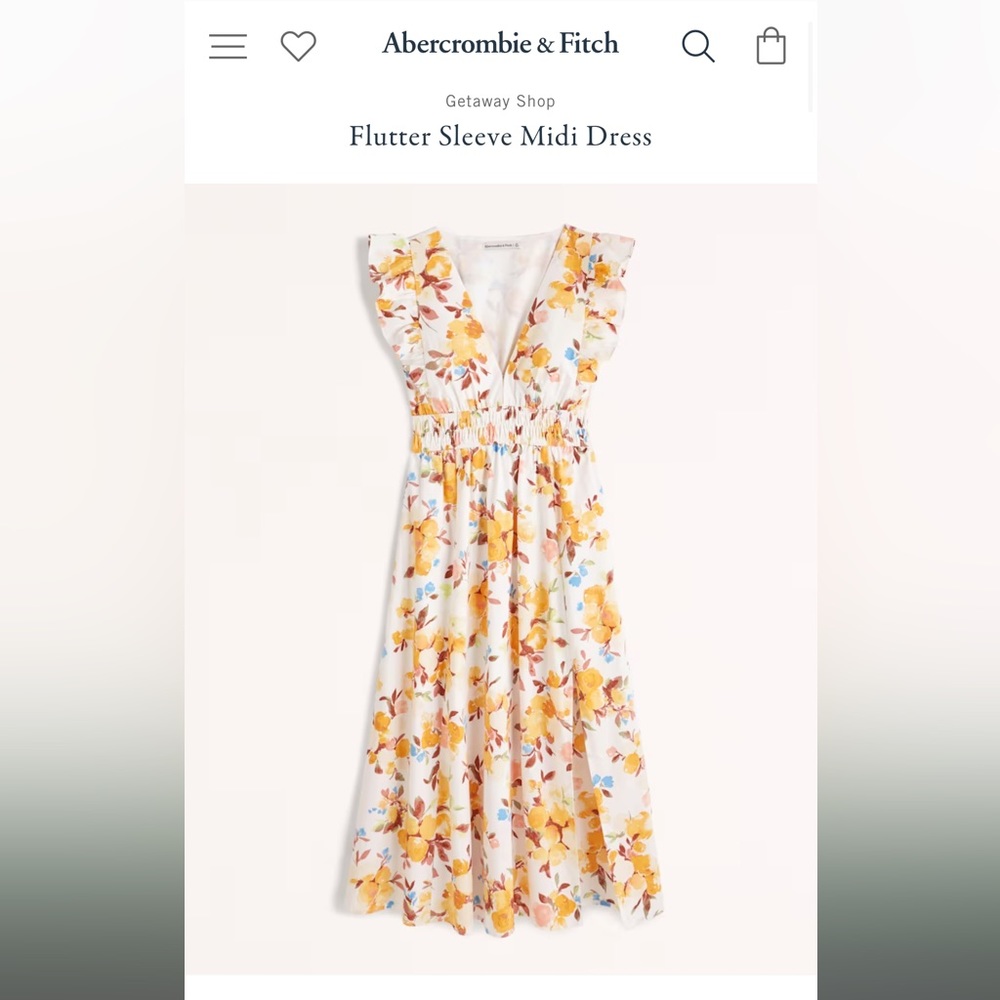 Flutter Sleeve MIDI Dress